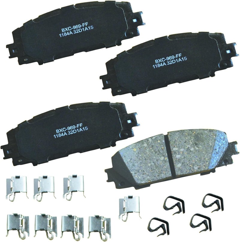 Bendix Premium SBC1184A Ceramic Front Brake Pads for Select Models Lexus CT200h, Toyota Corolla, Prius, Prius AWD-e, C, Plug-In, Prime - Image 1